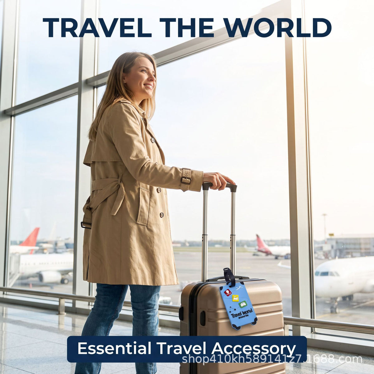 Cross-border soft rubber luggage tag, suitcase identification tag, anti-loss creative cartoon travel luggage PVC tag - image 4