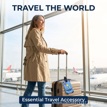 Cross-border soft rubber luggage tag, suitcase identification tag, anti-loss creative cartoon travel luggage PVC tag - image 4