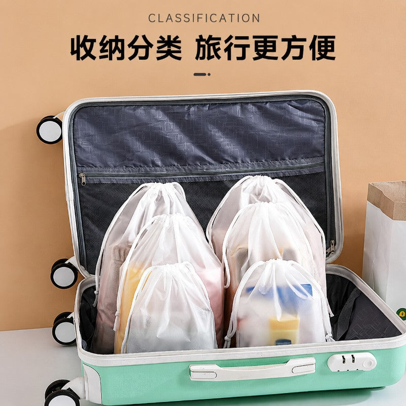Thickened shoe storage bag, travel shoe bag, dustproof, moisture-proof, mildew-proof, drawstring closure storage bag for slippers and sneakers - image 4