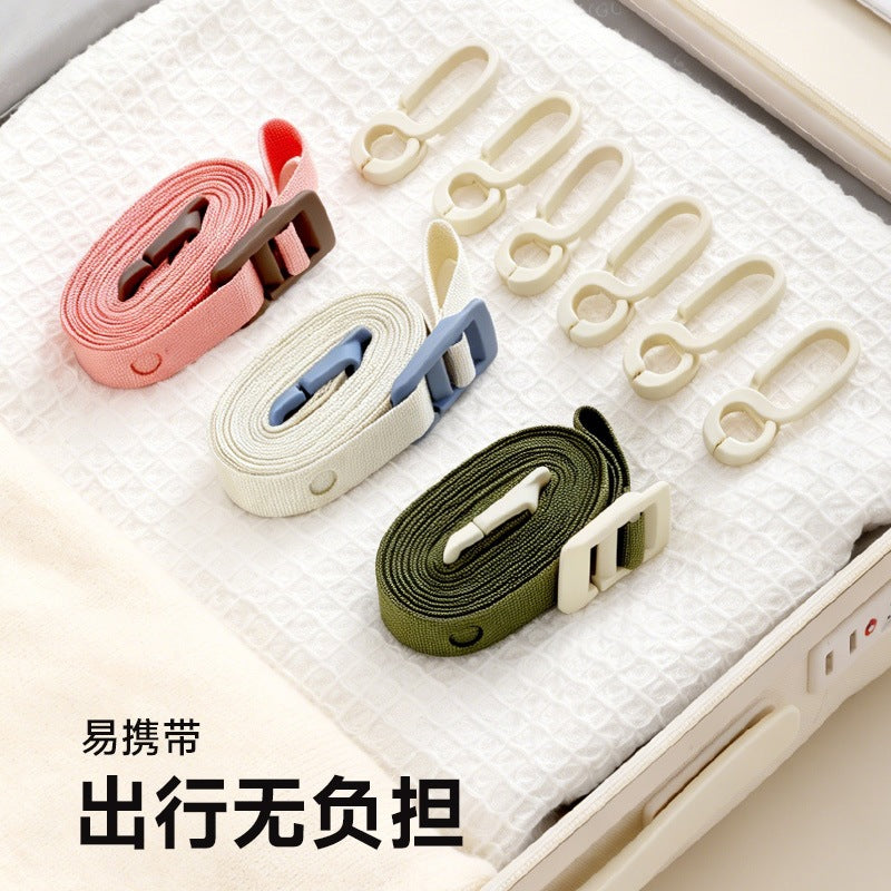 Portable clothesline for travel and outdoor use, hotel clothesline, no drilling required, adjustable, windproof, with clips - image 4