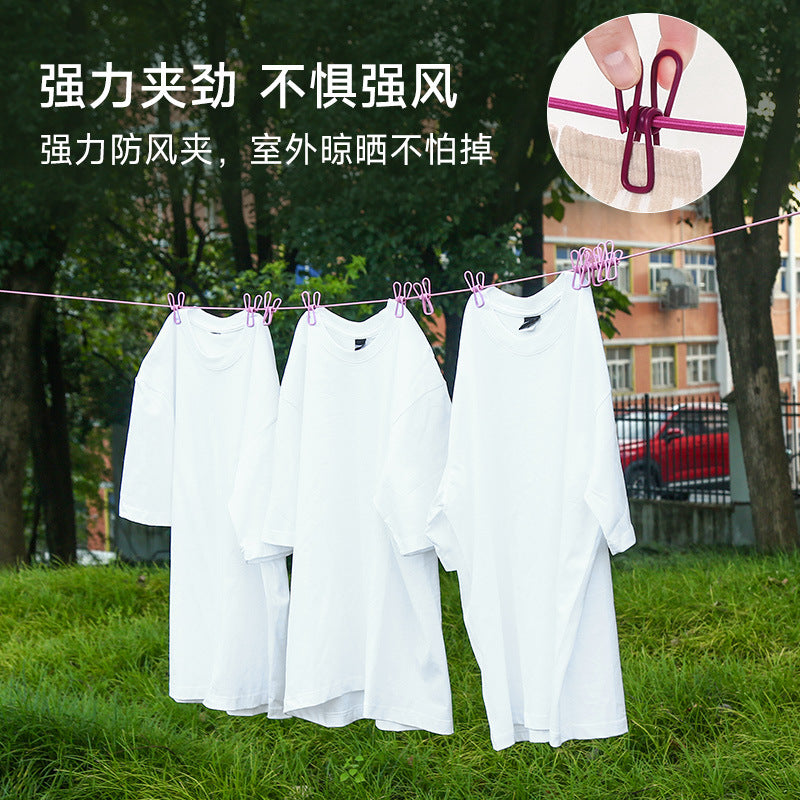 Thickened clothesline for outdoor travel, dormitory indoor and outdoor use, no need for drilling, windproof and non-slip, suitable for drying quilts - image 4