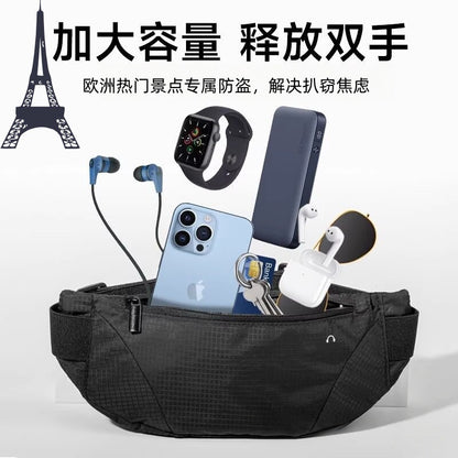 Japan JT anti-theft pouch, close-fitting waist bag for international travel, European unisex hiking invisible thin passport wallet, anti-theft - image 2