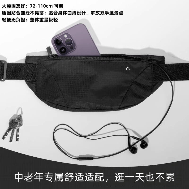 Japan JT anti-theft pouch, close-fitting waist bag for international travel, European unisex hiking invisible thin passport wallet, anti-theft - image 3