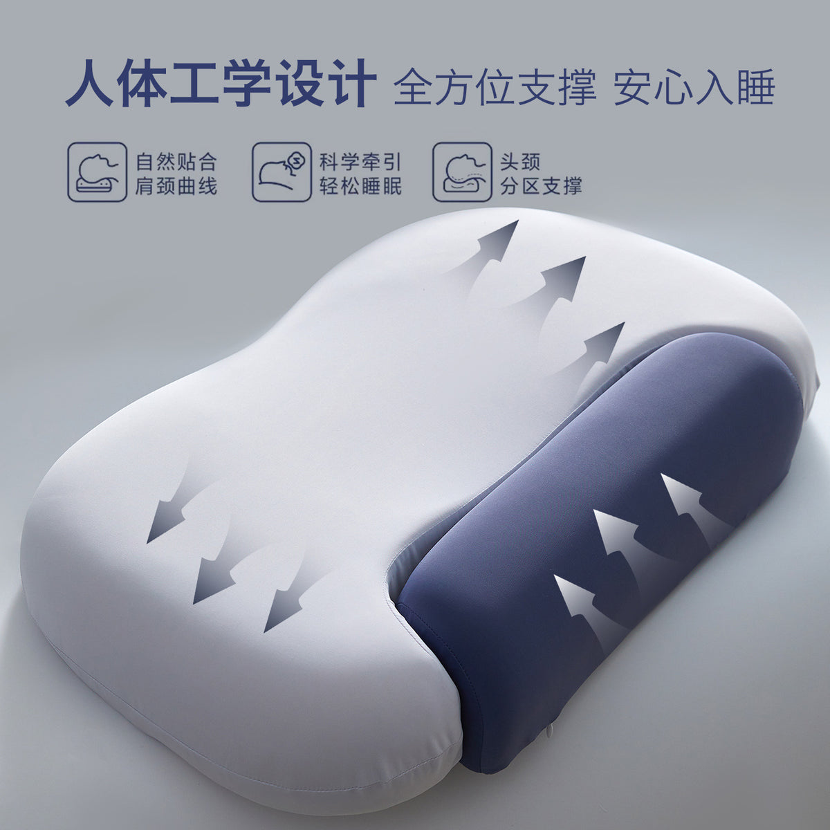 Deep Sleep Zero-Pressure Traction Neck Pillow Core Memory Foam Neck Pillow for Side Sleepers Adult Bed Sleeping High-Quality Deep Sleep Pillow - image 2