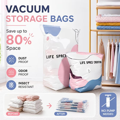 Upgraded 3D vacuum compression bags for clothes, garments, bedding, luggage, and travel quilts, enlarged and thickened - image 1