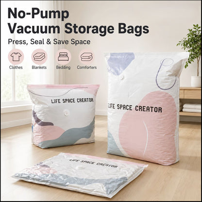 Upgraded 3D vacuum compression bags for clothes, garments, bedding, luggage, and travel quilts, enlarged and thickened - image 2