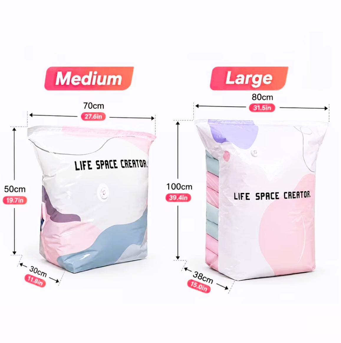Upgraded 3D vacuum compression bags for clothes, garments, bedding, luggage, and travel quilts, enlarged and thickened - image 5