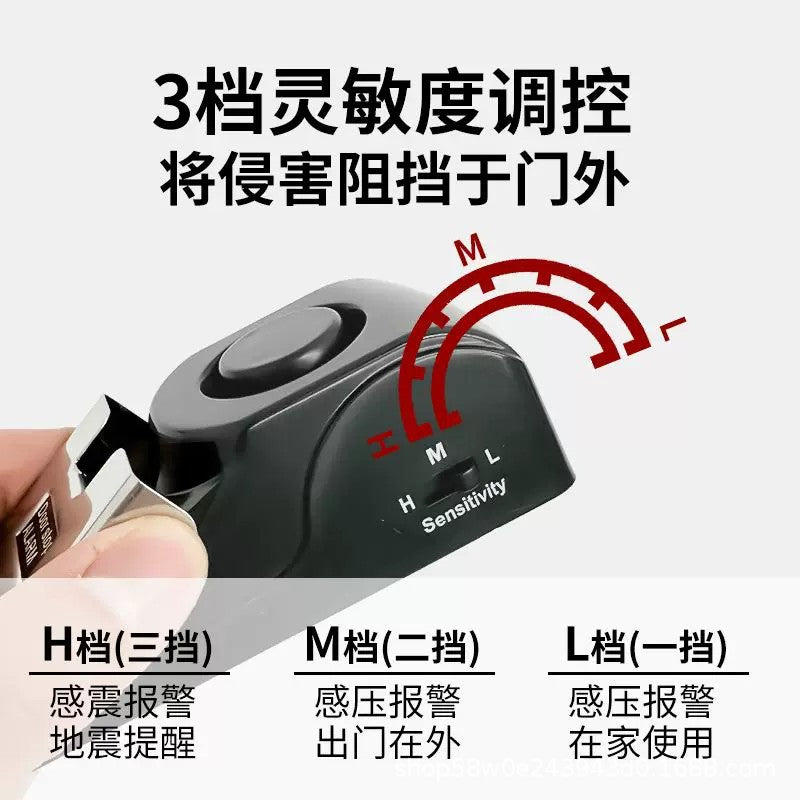 Door stop alarm, door stopper for home use, portable anti-theft device for travel, hotel, and home use, prevents theft and collisions, suitable for those living - image 3