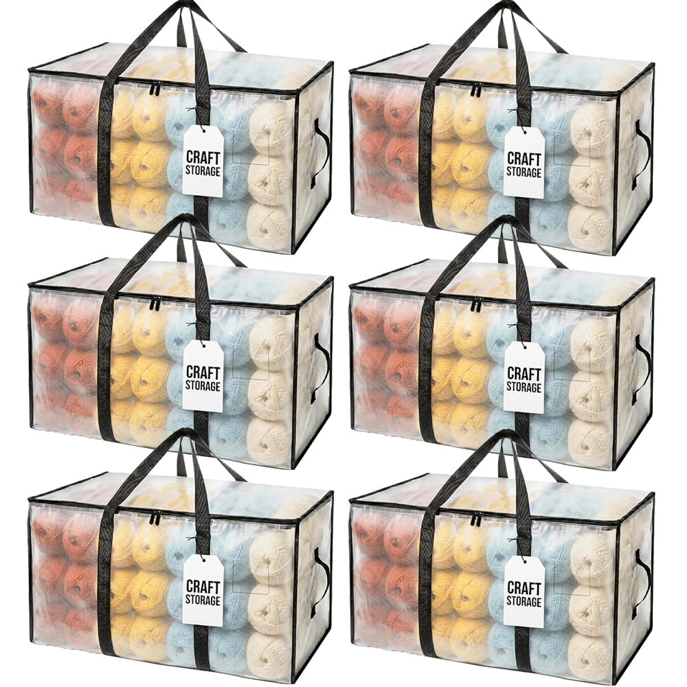 Cross-border bestseller: Transparent, extra-large capacity, foldable heavy-duty moving bag with handle, for storing and packing quilts and clothing - image 1