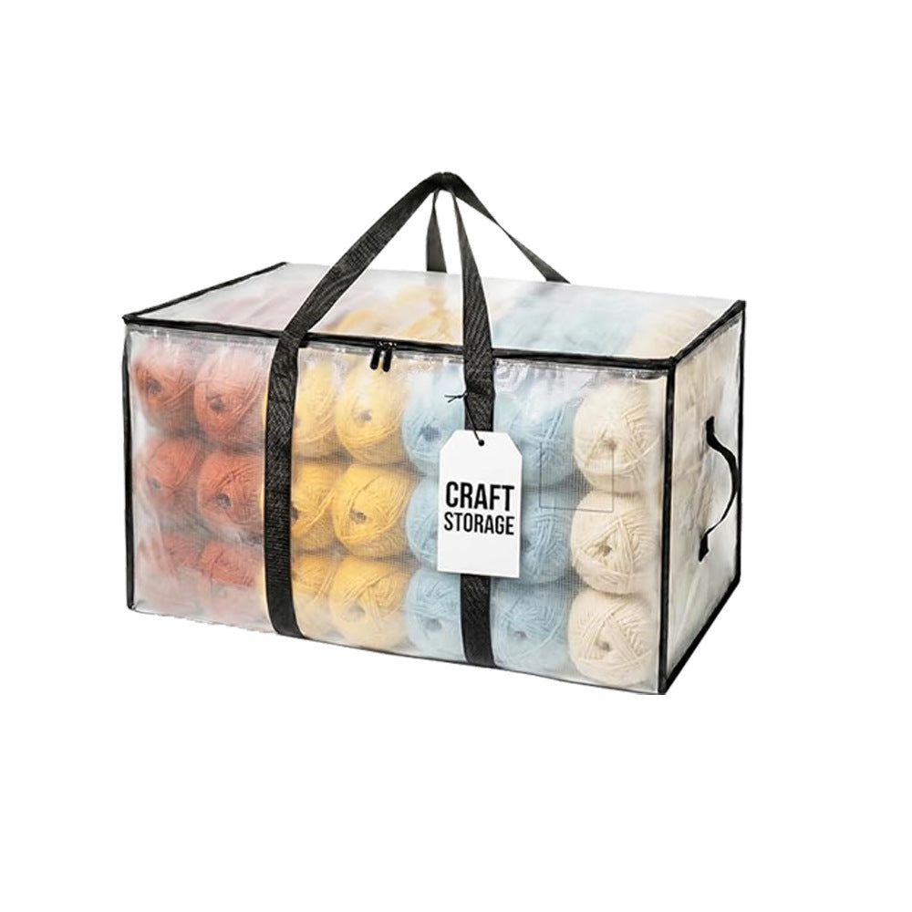 Cross-border bestseller: Transparent, extra-large capacity, foldable heavy-duty moving bag with handle, for storing and packing quilts and clothing - image 5