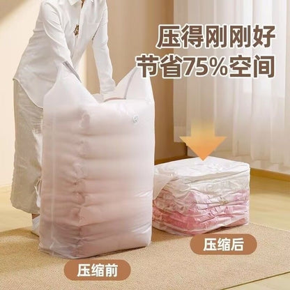 Thickened vacuum compression bag without air extraction, easy to press for storage, large capacity, space-saving, transparent and visible storage bag - image 4