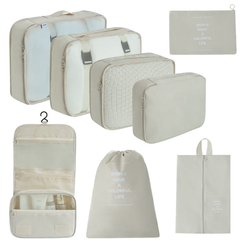 Seven-piece travel set, Oxford cloth waterproof drawstring bag, twill storage bag for home clothing classification, luggage bag - image 5