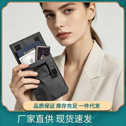 In-stock RFID anti-scan invisible waist bag, travel passport bag, document pouch, anti-scan protection for mobile phones when traveling abroad - image 1