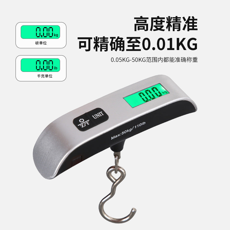 Portable luggage scale, mini electronic scale, multifunctional hand-held scale, T-type 50kg outdoor travel scale - image 2