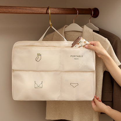 Hanging compartmentalized clothing storage bag, four-in-one travel storage bag, multifunctional travel sock and underwear organizer - image 2