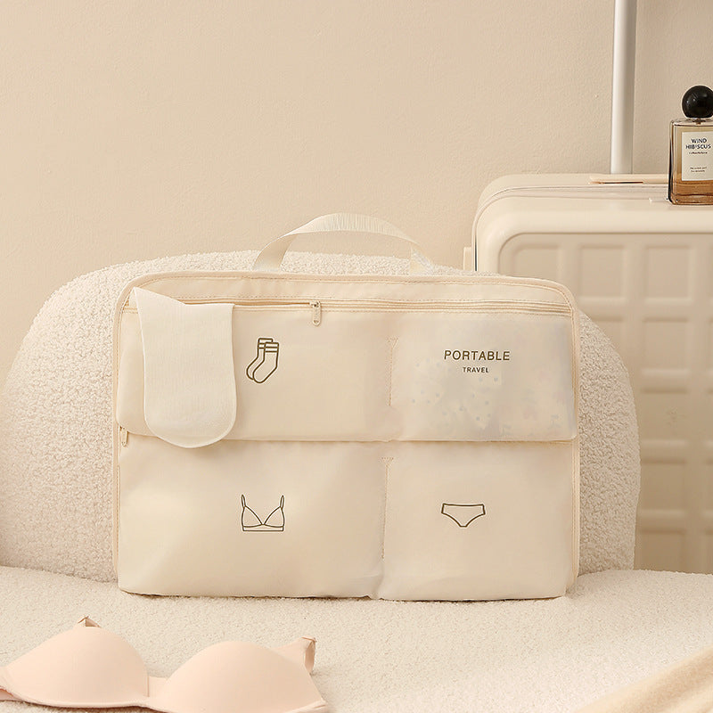 Hanging compartmentalized clothing storage bag, four-in-one travel storage bag, multifunctional travel sock and underwear organizer - image 3