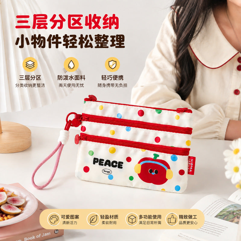 Card holder, document organizer, travel ticket, overseas ID card, passport document bag, portable large-capacity wallet - image 1