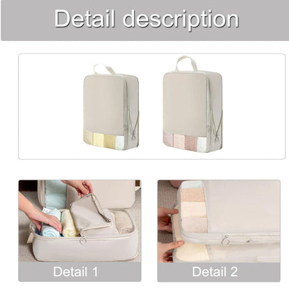 Compression storage bag made of memory fabric, luggage clothing organizer, portable storage set for business trips - image 4
