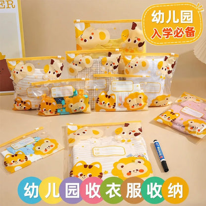 Kindergarten clothing storage bag, essential items for children entering school, waterproof and sealed, for travel classification and organization - image 1