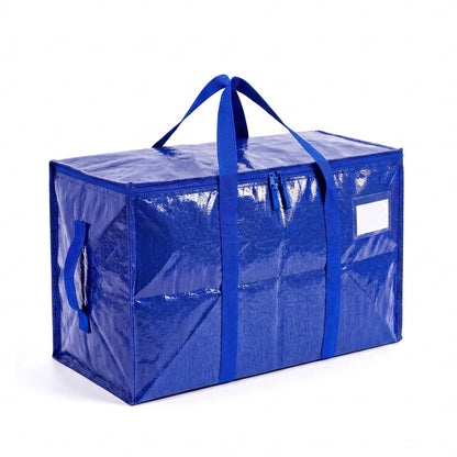 Moving packing bag PP cross-border waterproof thickened transparent woven bag Amazon bestseller large capacity quilt bag - image 3