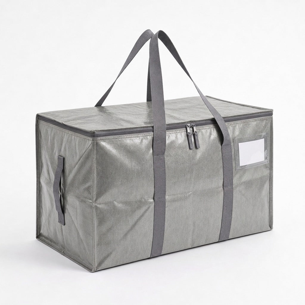 Moving packing bag PP cross-border waterproof thickened transparent woven bag Amazon bestseller large capacity quilt bag - image 4