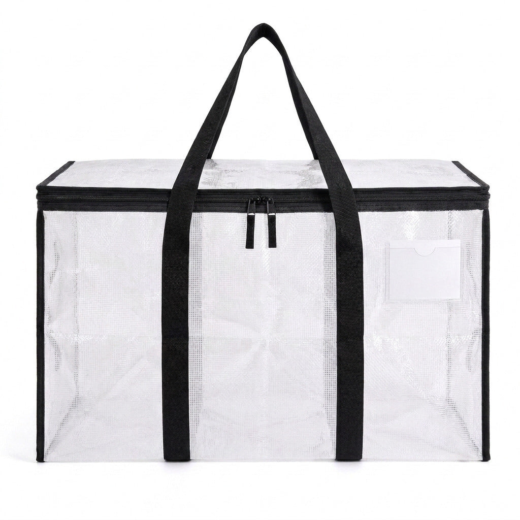 Moving packing bag PP cross-border waterproof thickened transparent woven bag Amazon bestseller large capacity quilt bag - image 5