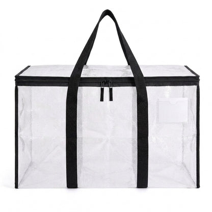 Moving packing bag PP cross-border waterproof thickened transparent woven bag Amazon bestseller large capacity quilt bag - image 5