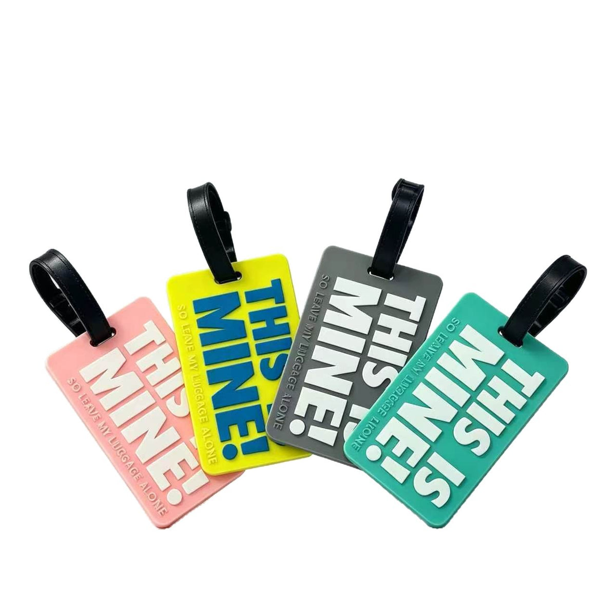 New Soft Pvc Luggage Tag Anti-Lost Writing-On Logistics Identification Boarding Pass Suitcase Black Strap - image 5