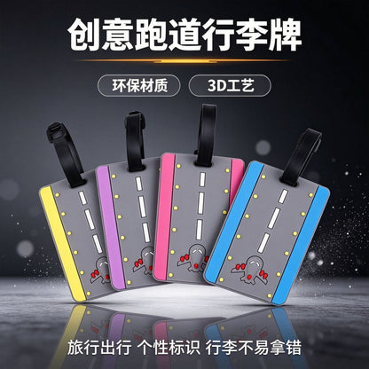 PVC soft rubber luggage tag, creative luggage decoration, cute internet-famous bus card protective cover, wholesale anti-loss - image 1