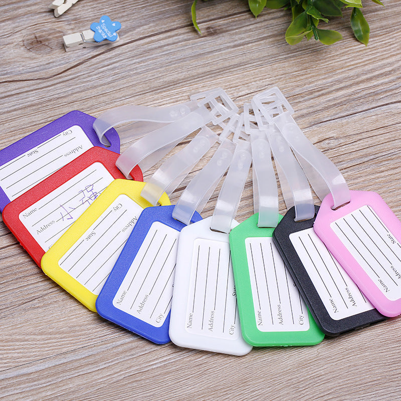 Luggage tag, plastic shipping bag label, tag card holder, boarding tag, outdoor travel tag, direct sales from manufacturer - image 1