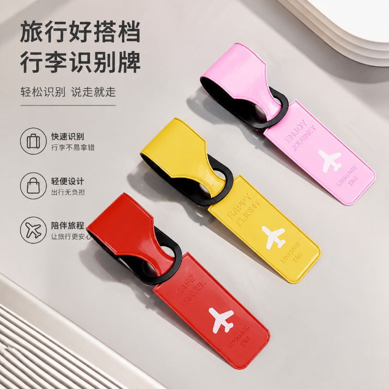 Luggage tag, anti-lost identification tag with lanyard, name tag for suitcase, boarding pass pendant for travel - image 1