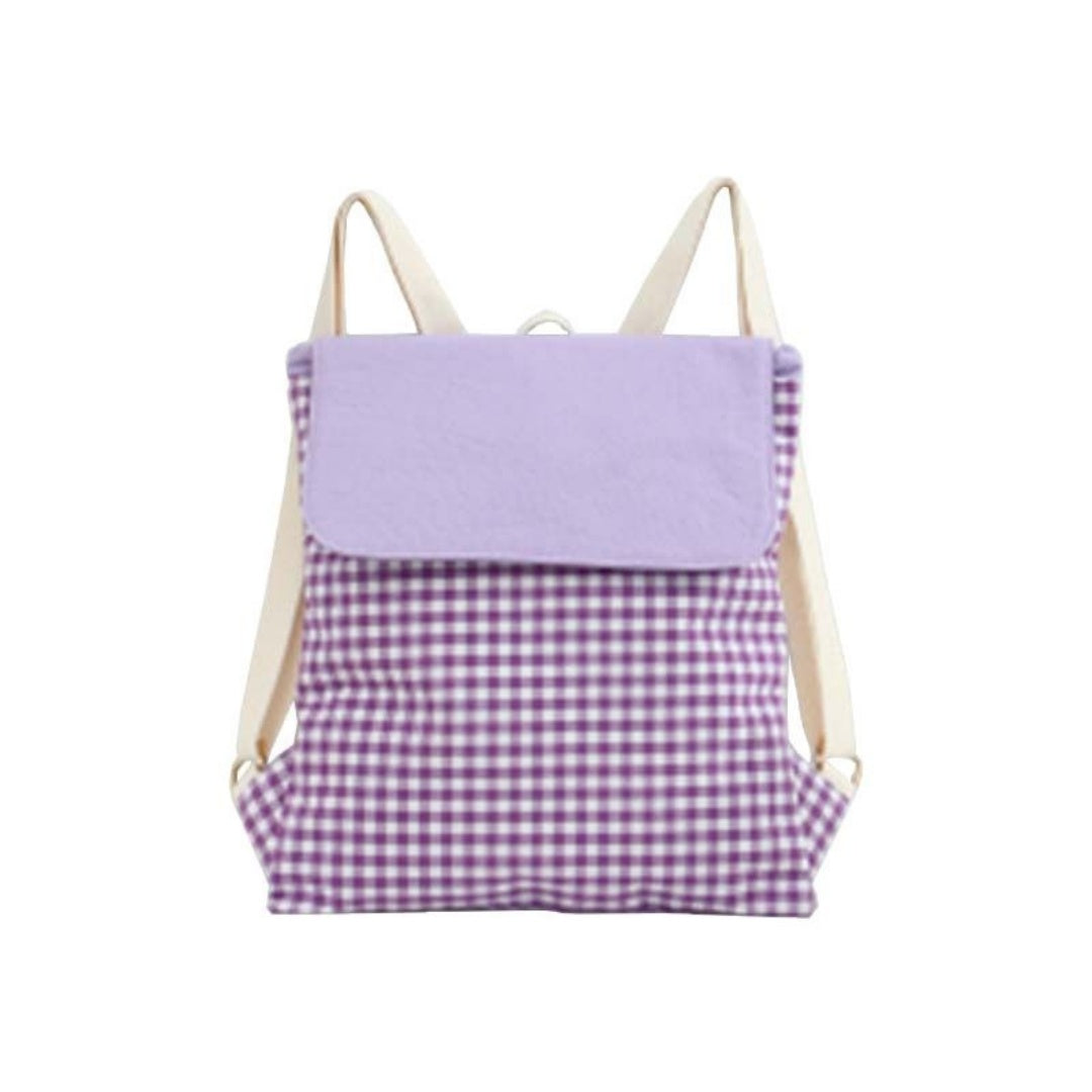 Minimalist Plaid Travel Backpack