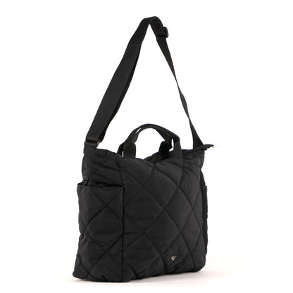 Quilted top handle crossbody