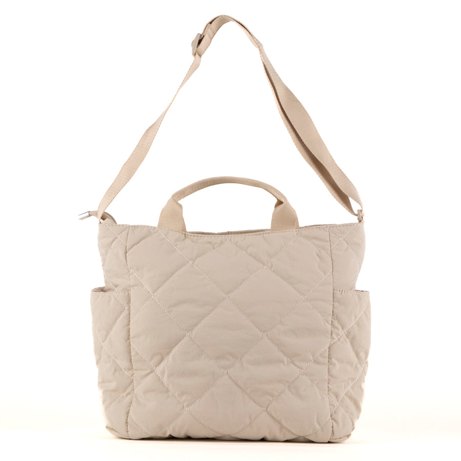 Quilted top handle crossbody