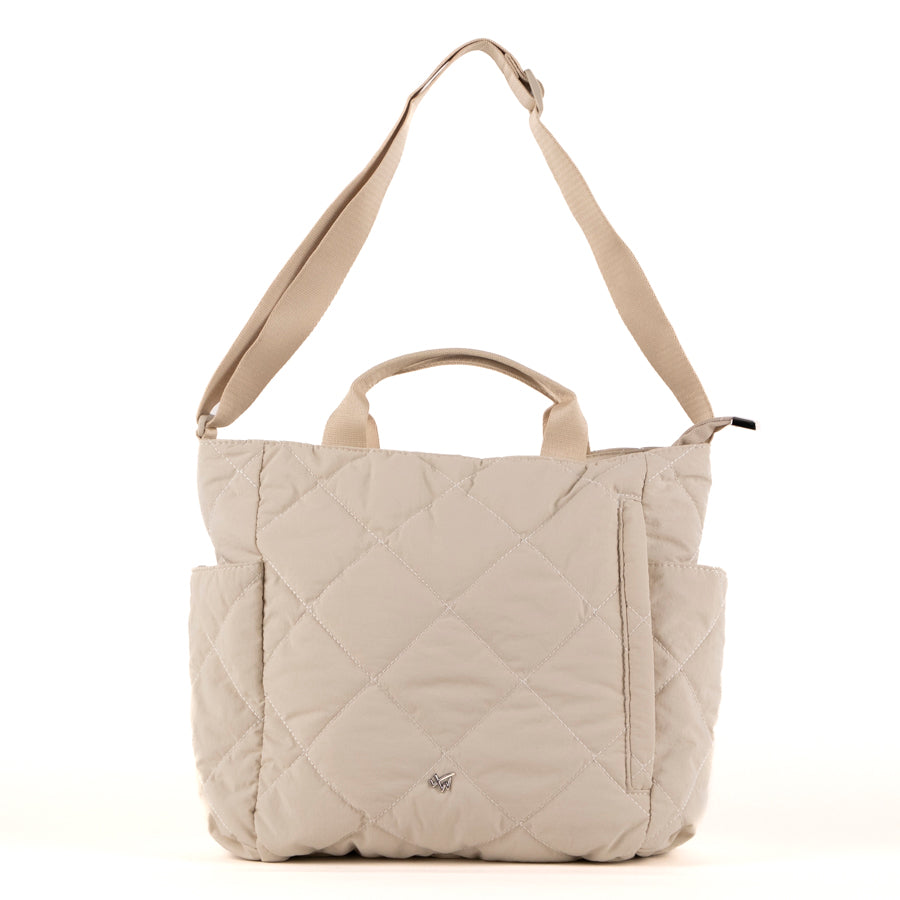 Quilted top handle crossbody