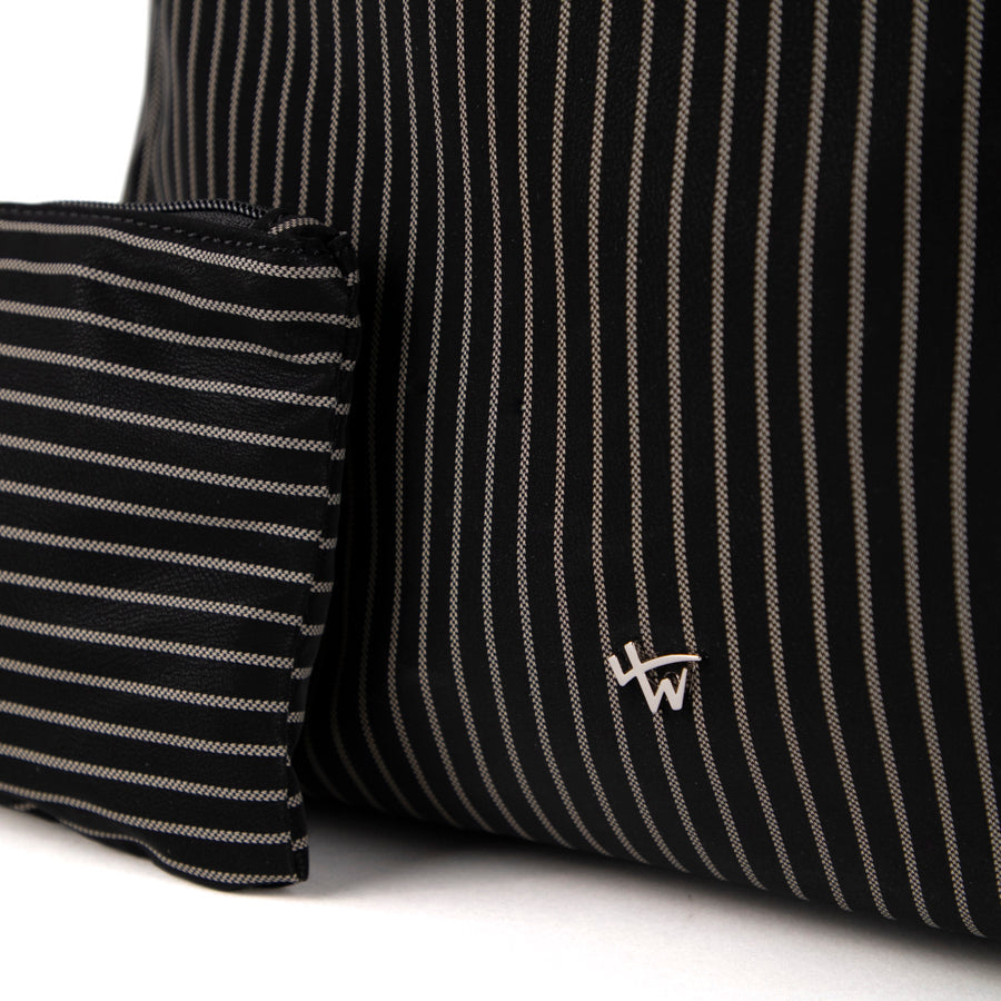 Striped hobo bag