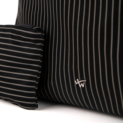 Striped hobo bag