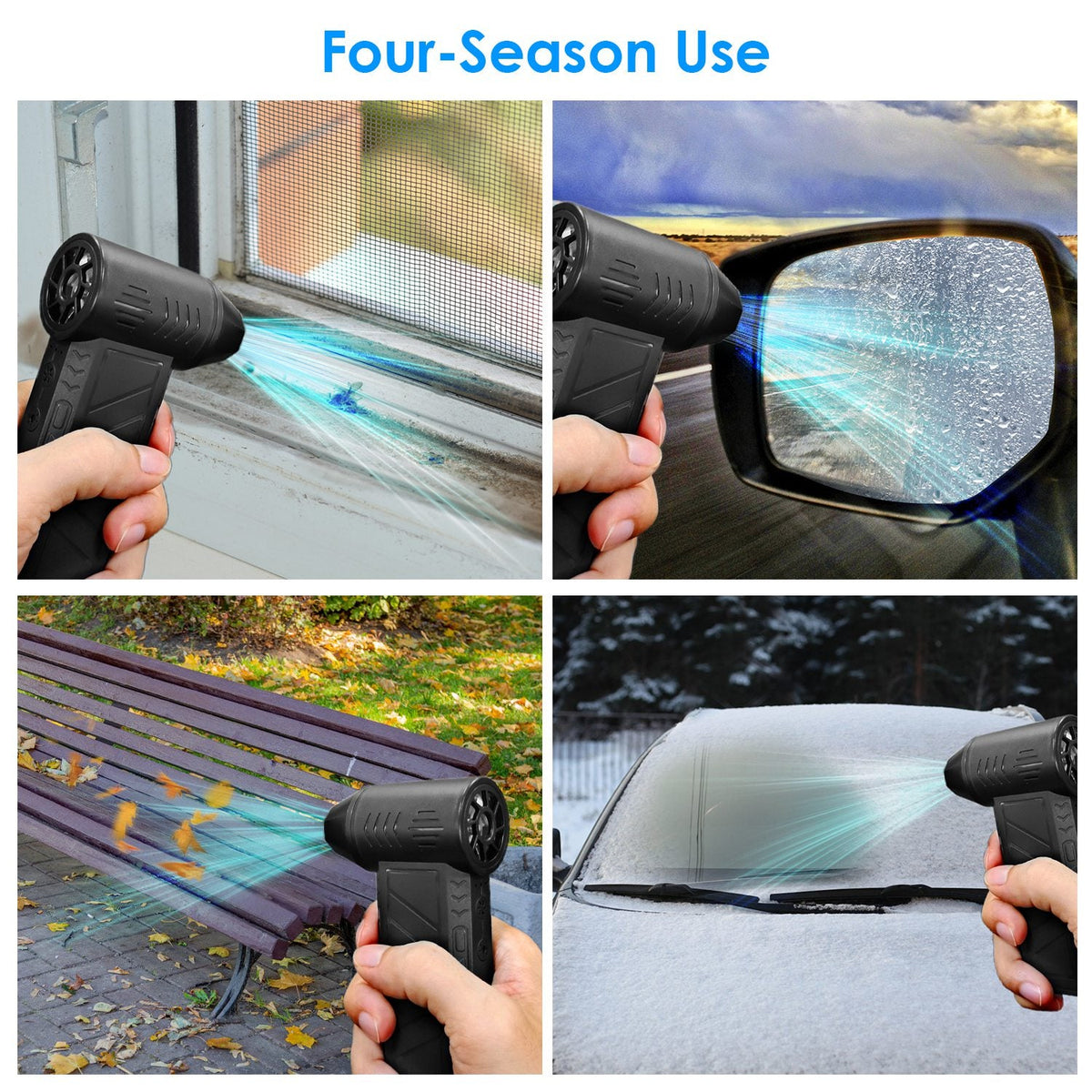 Rechargeable Compressed Air Duster with LED Light | Cordless Keyboard & Electronics Cleaner
