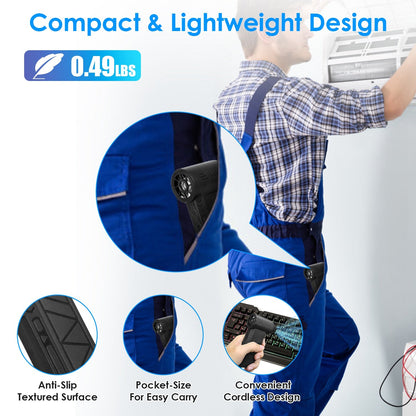 Rechargeable Compressed Air Duster with LED Light | Cordless Keyboard & Electronics Cleaner
