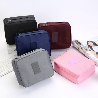 Waterproof Travel Makeup Bag | Portable Toiletry Organizer with Multi-Pocket Divider