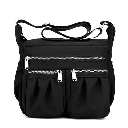 Nylon Multi-Pocket Travel Crossbody Bag