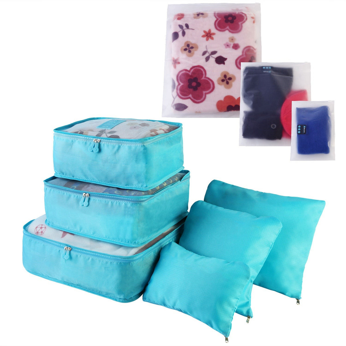 9-Piece Travel Packing Cube Set | Waterproof Luggage Organizer Bags