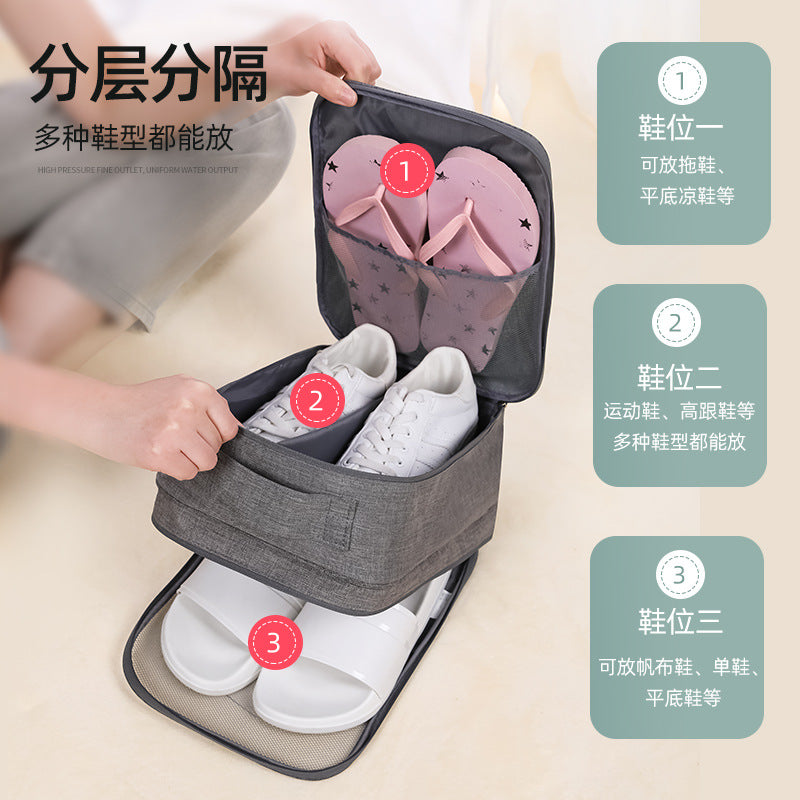 Hayan/Haiying Internet Celebrity Shoe Bag Large Capacity Travel Shoe Cosmetics Bag Portable Shoe Cosmetics Bag Wholesale Manufacturer - image 3