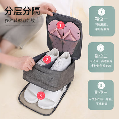 Hayan/Haiying Internet Celebrity Shoe Bag Large Capacity Travel Shoe Cosmetics Bag Portable Shoe Cosmetics Bag Wholesale Manufacturer - image 3