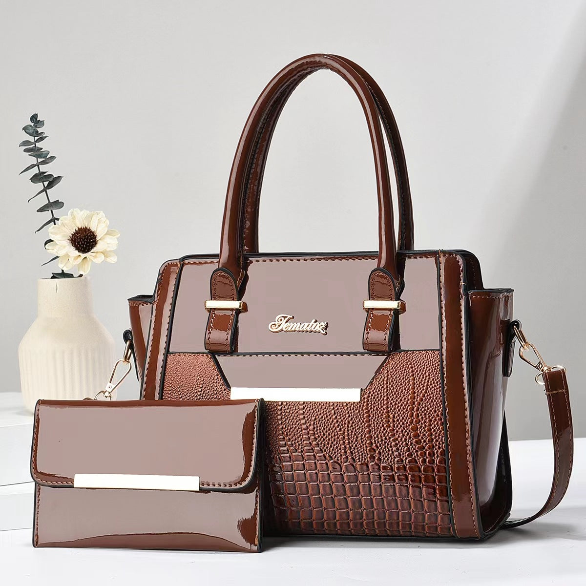 Leather Travel Tote Bag