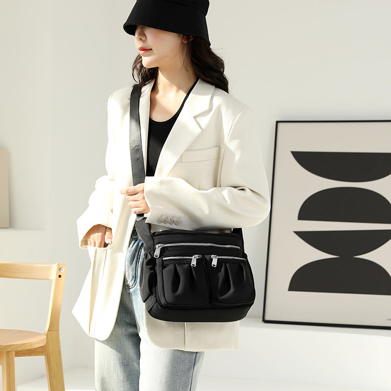 Nylon Multi-Pocket Travel Crossbody Bag