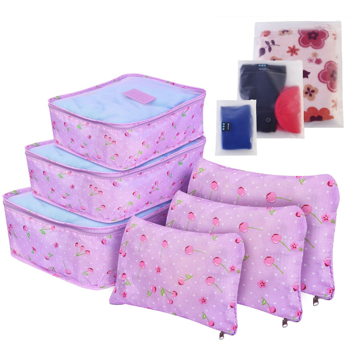 9-Piece Travel Packing Cube Set | Waterproof Luggage Organizer Bags