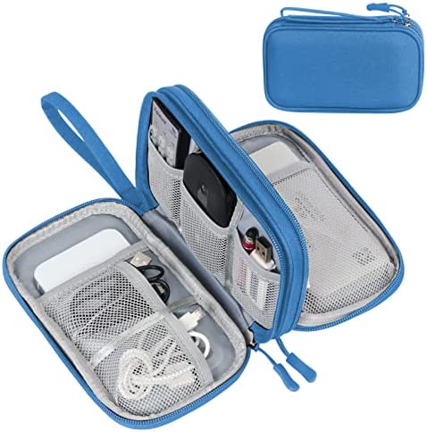 FYY Travel Cable Organizer Pouch Electronic Accessories Carry Case Portable Waterproof Double Layers All-in-One Storage Bag for Cord, Charger, Phone, Earphone Black