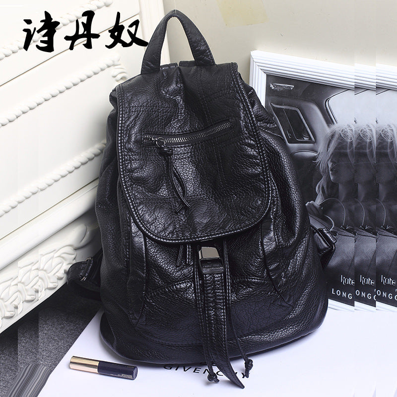 New Fashion Korean Style Backpack Wash Water Sheep Pattern Travel Large Backpack Women's Bag Embroidered Elegant Student Schoolbag - image 1