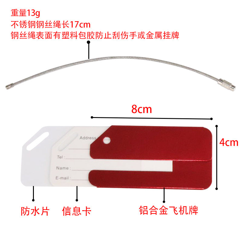 Aluminum Alloy Metal Airplane Luggage Tags, Luggage Tags, Id Tags, Multi-Color Wholesale in Stock - image 2
